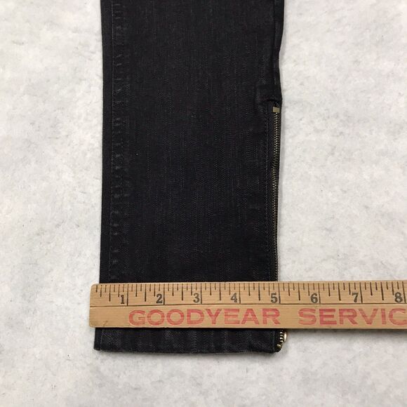 NWT THEORY Russia Black Jeans Women 12 (34x30) Skinny Taper Stretch Denim Biker - Picture 16 of 16